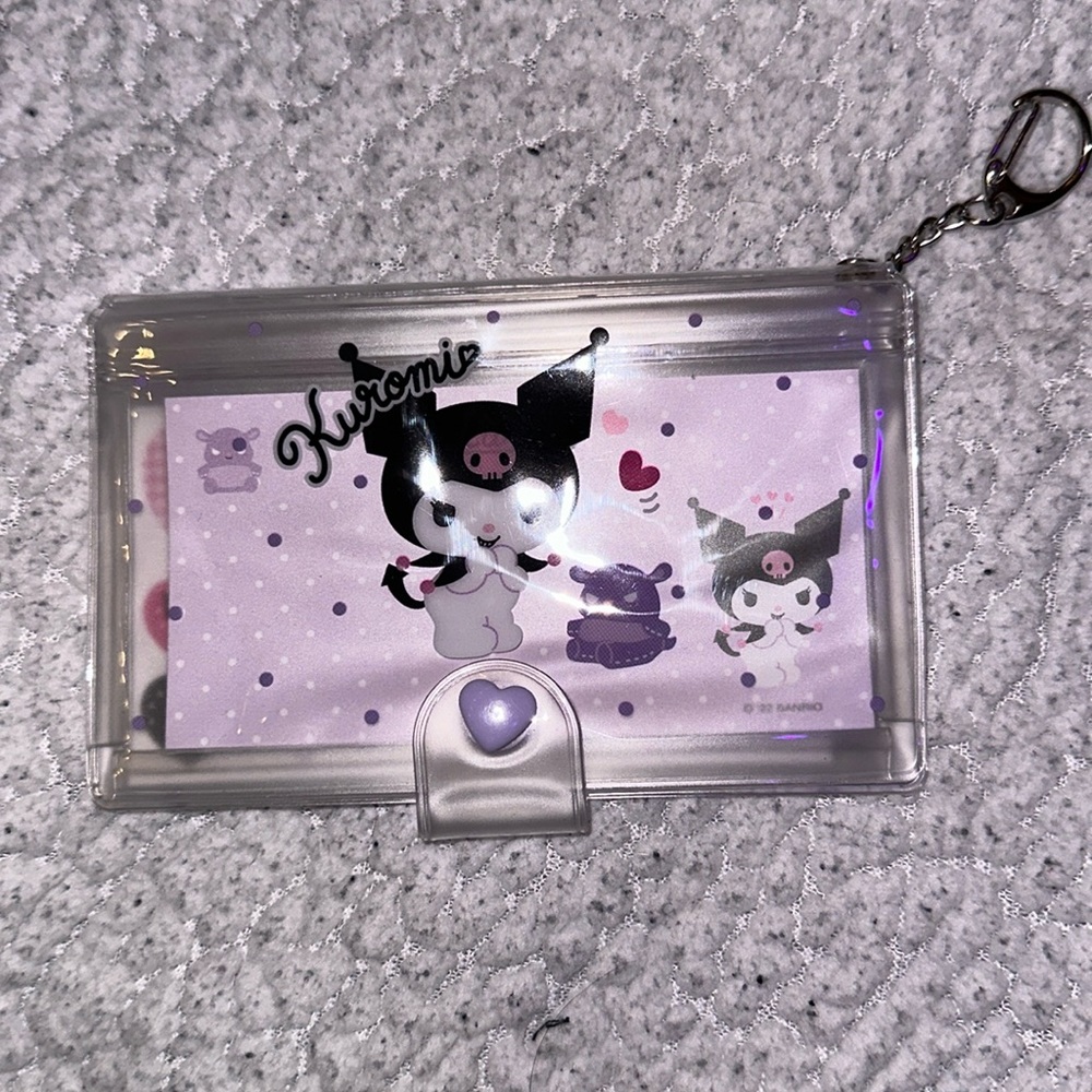 Kuromi Love Note with stickers Pouch